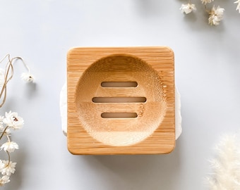 Bamboo Wooden Soap Dish | Natural | Sustainable | Eco-friendly | Plastic-Free | Plant-Based Materials