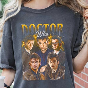 Doctor Who Tenth Doctor T-Shirt, David Tennant Whovian Sci-Fi TV Show Graphic Tee, Sci-Fi Fan T-Shirt