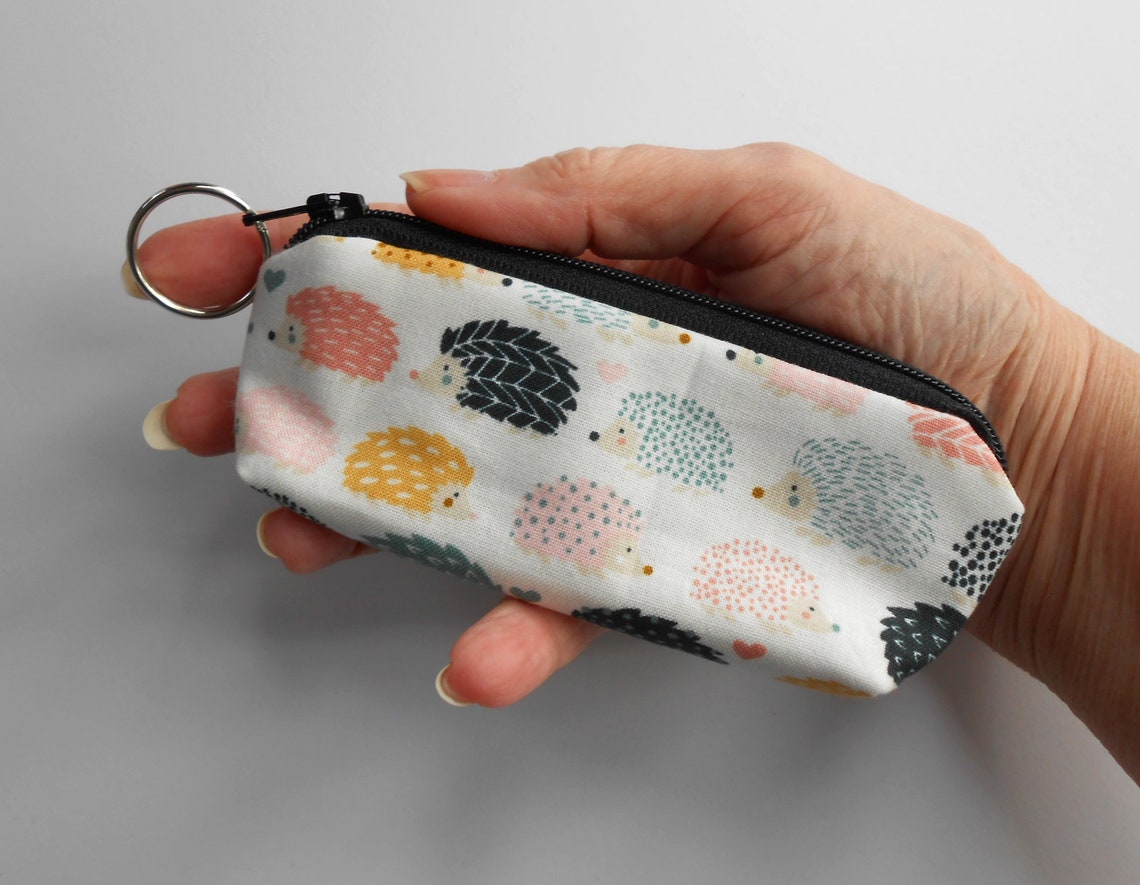 Small Coin Purse Mini Key Ring Zipper Pouch ECO Friendly Etsy