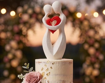 The Soulmate Couple: Silent Silhouette, Abstract Couple Sculpture, Romantic Anniversary Gift, Minimalist Love Statue, Modern Wedding Decor