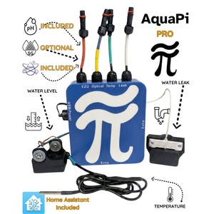 AquaPi PRO Akvariummonitor, vattennivå, läckage, temperatur, pH, ORP (Home Assistant) (restnotering)