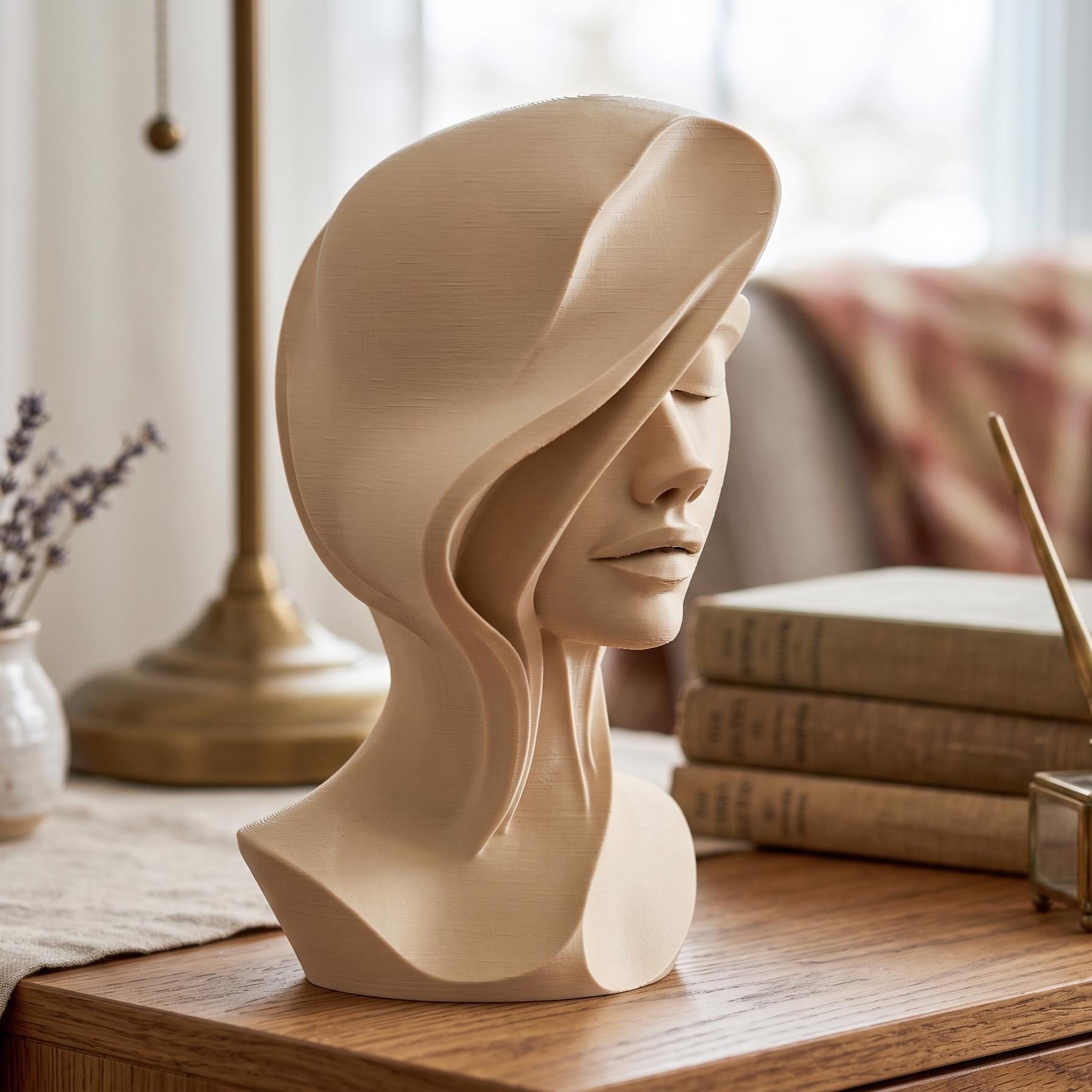 女性の顔の彫刻 - Etsy 日本