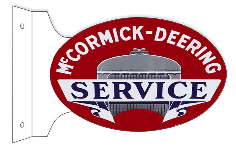 Mccormick-deering Flange Oval Garage Shop Reproduction Sign 12×18 - Etsy