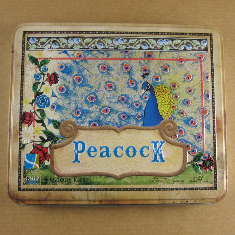 1/2 Peacock Uppercase Alphabet Stamps by Melody Ross / Set of 26 With Handle / Use On Chipboard & Leather image 3