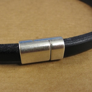 Magnetic Clasp  / for Licorice Leather Cord - Antique Silver Finish