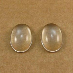 18mm Oval Glass Domes for Large Oval Bezels - One Pair