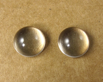 11 mm Round Glass Domes for Round Bezels - One Pair