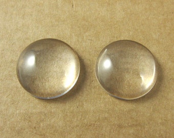 17mm Round Glass Domes for Round Bezels - One Pair