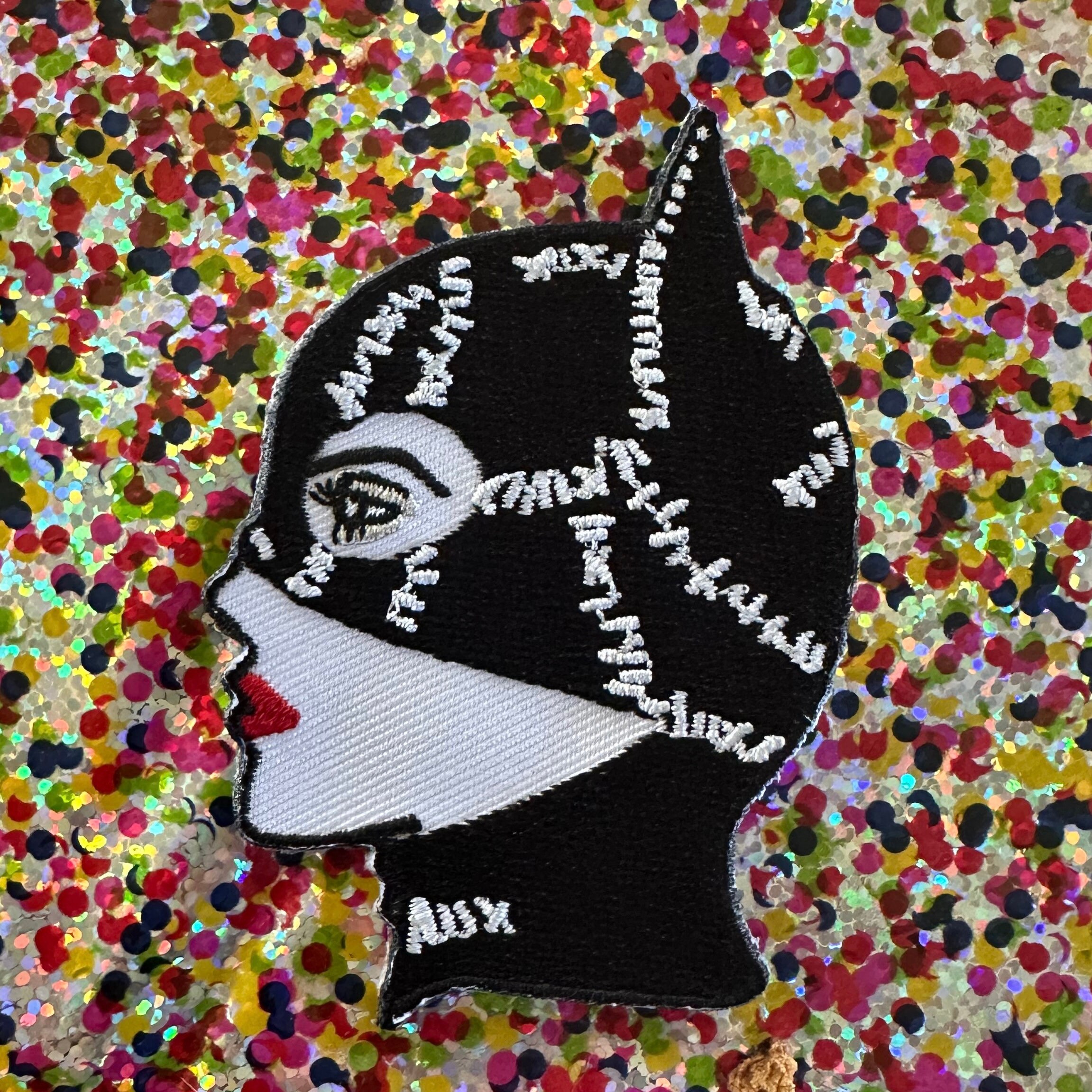 キャットウーマン　刺繍パッチ Catwoman Vintage Badge Embroidery Design SuperHero gear