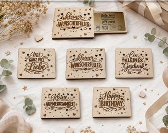 Laser-cut Gift Card Holder Set (5 Designs) | Gift Packaging for Gift Cards | SVG File | Wood Laser Cut