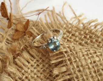 Serena - Misty Blue Sapphire Ring