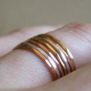 Slim Stacking Rings Mixed Metals, Set of 9 image 5