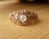 Rose Gold Diamond Floral Ring-Reserved for Y