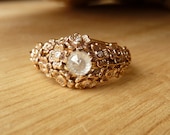 Rose Gold Diamond Floral Ring-Reserved for Y