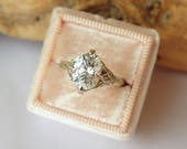 Blossoming Oval Moissanite Ring - 9x7mm - Deposit