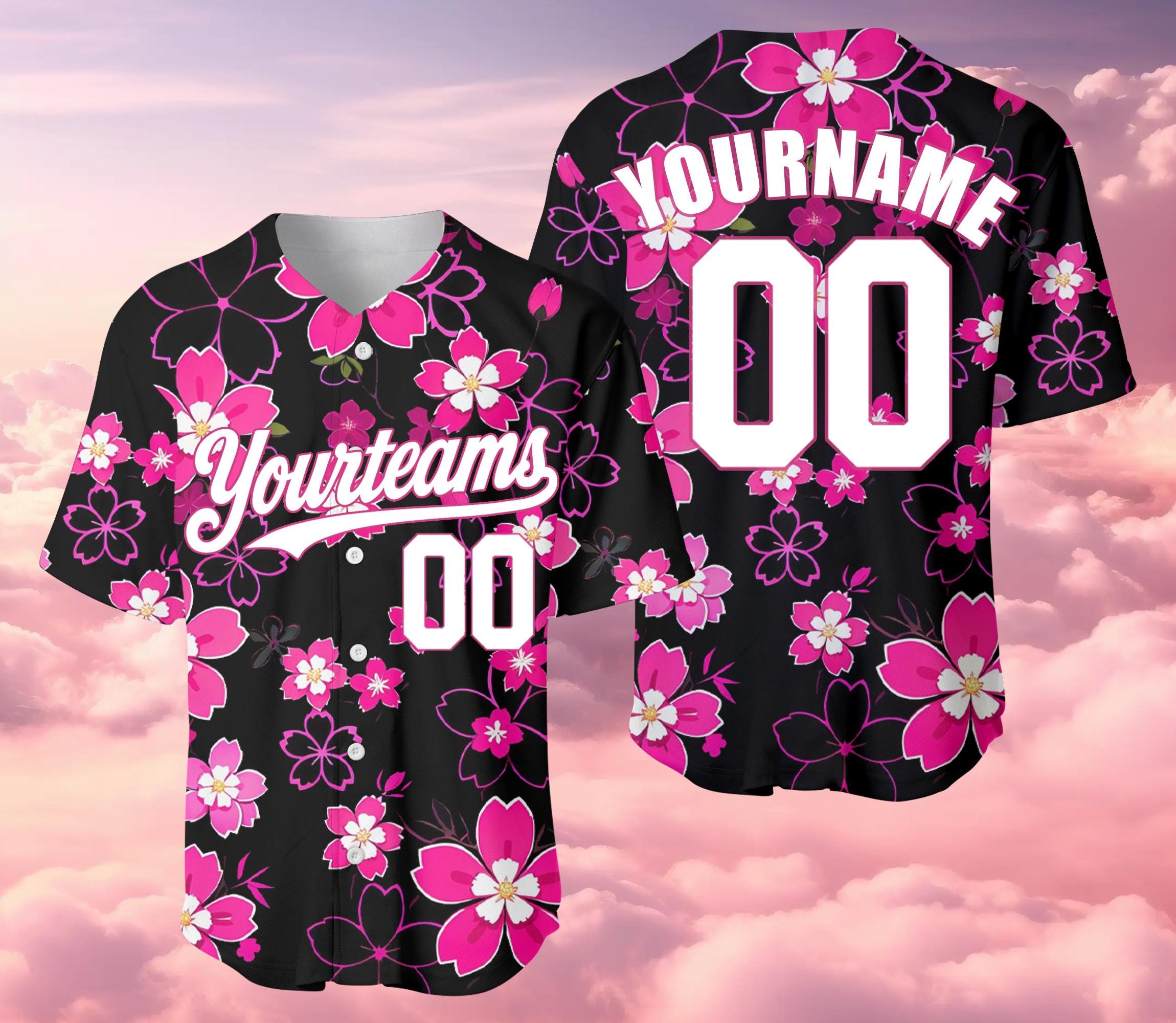 Baseball Cherry Blossom Jersey - Etsy