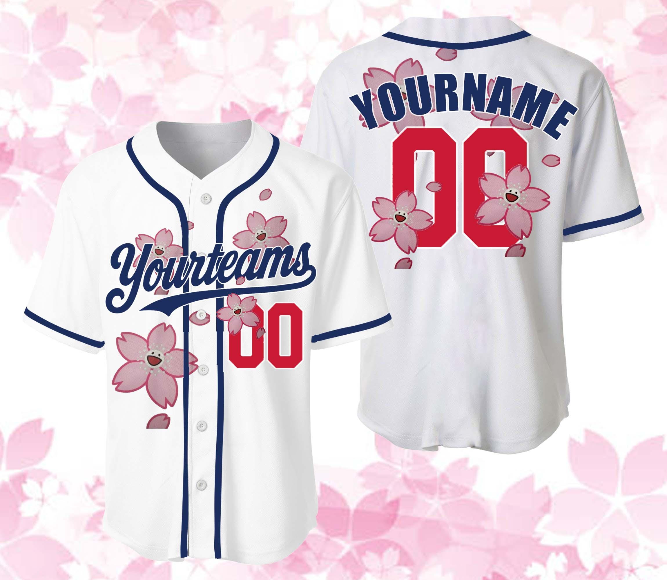 Baseball Cherry Blossom Jersey - Etsy