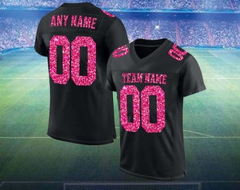 Personalized Glitter Printed Team Name & Number Football Jersey For Adult Kid,Custom Football Jersey Shirt,Game Day Outfit