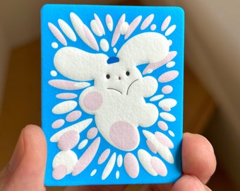 Adorable bunny refrigerator magnet