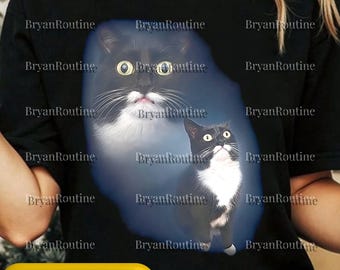 Shocking Cat Face PNG Svg, Funny Cat Meme Digital File, Gen Z Joke Clipart, Stupid Brainrot Sublimation Design, Cat Lover Graphic