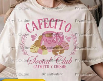 Cafecito Social Club PNG Svg For Circut, Funny Latina Coffee Lover Digital Download, Spanish Aesthetic Design, Iced Coffee Quote Art