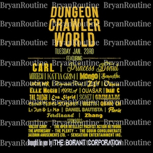 Dungeon Crawler World Tour Design, Dungeon Crawler Carl PNG, Princess Donut & Mongo Gift, Sci-Fi Book Lover Sublimation, Bookish Digital