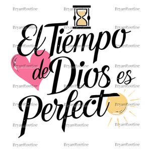 El Tiempo De Dios Es Perfecto Png, Frase Cristiana Png, Frase Biblica Png, Dicho Cristiano Png, Spanish Christian Quote, Christian Clipart