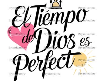 El Tiempo De Dios Es Perfecto Png, Frase Cristiana Png, Frase Biblica Png, Dicho Cristiano Png, Spanish Christian Quote, Christian Clipart