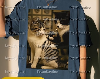Svg PNG de tatouage drôle de chat pour Circut, graphique de Meme Brainrot, conception d'humour de chat de la génération Z, art stupide de blague de Kitty, fichier numérique imprimable
