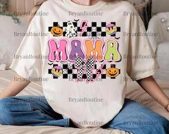 Gruselige Mama Geist, digitaler Download, Halloween Mama Svp PNG, süße gruselige Mama Sublimationsdatei, lustige Halloween Clipart, Gespenst Design,