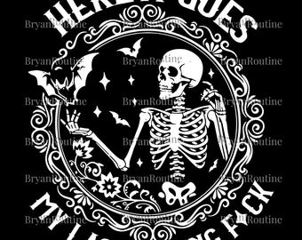 My Last Flying F PNG SVG, Funny Halloween Bat Design, Swearing Quote Digital Download, Humor Graphic