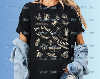 Be Kind To All Kinds PNG, Kids Bugs Sublimation, Baby Entomology Digital Download, Insect Lover, Future Entomologist, Boho Natural Youth PNG