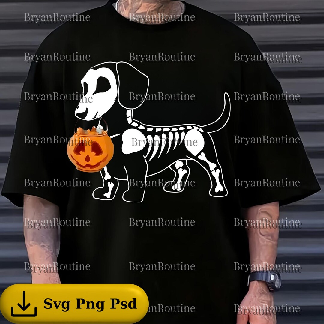 Dachshund Halloween PNG Svg for Circut, Cute Ghost Dog Sublimation ...