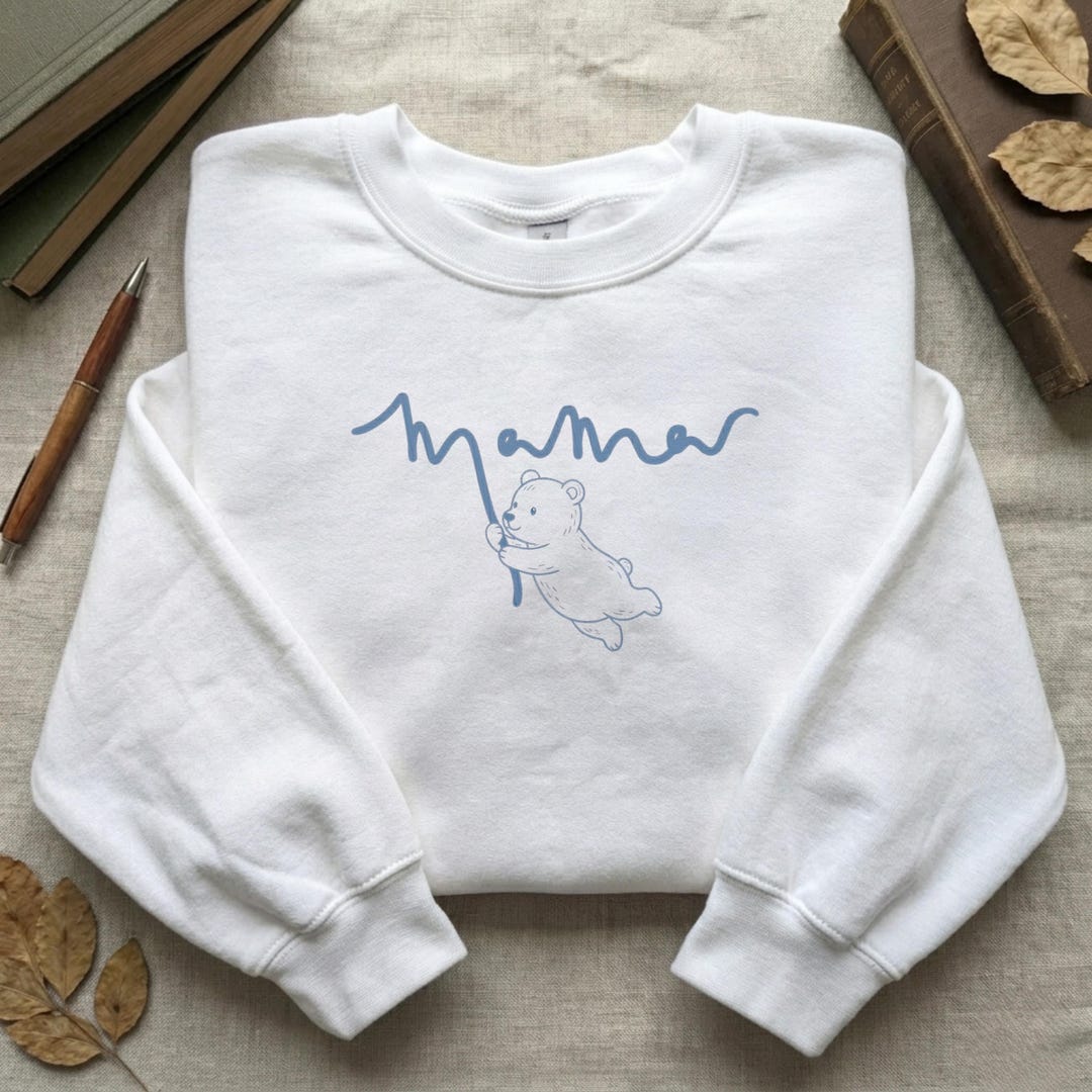 Cursive Bears Script Mama Bear PNG, Bear Cursive Script Sublimation Design Digital Download ...