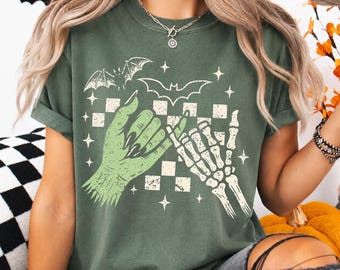 Gothic Pinky Promise PNG, Halloween Skeleton Monster Digital Download