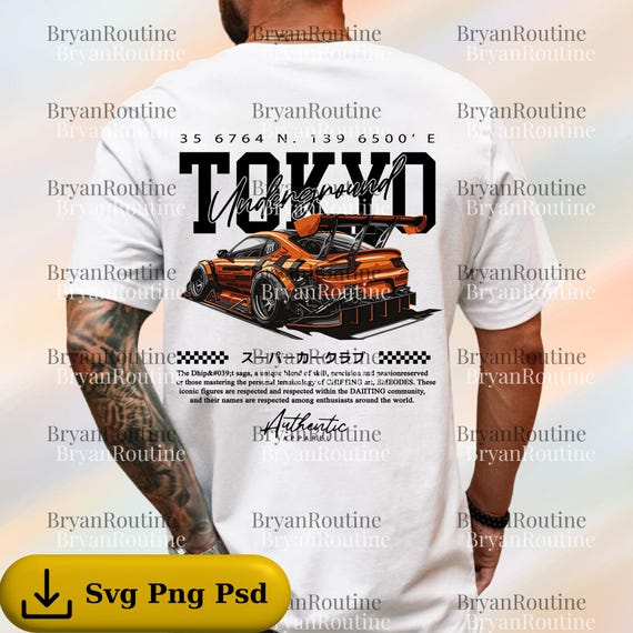 Tokyo Graphic PNG, Men’s Japan Sublimation Design, Casual Streetwear Digital Download, Summer Outdoor Clipart, Tokyo Hoodie SVG