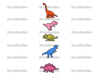Colorful Dinosaur SVG PNG, Cute Dino Clipart for Back Shirt Design, Dinosaur Lover Sublimation File, Baby Dinosaur PNG, Dinosaur Nursery Art