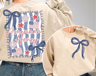 American Honey Patriotic PNG, 4th of July Sublimation Design, Instant Download