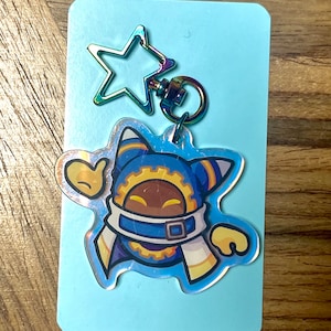 Rainbow Holographic Magalor Acrylic Keychain, Kirby Return to Dreamland