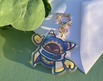 Regenbogen Holografisch Magalor Acryl Schlüsselanhänger, Kirby Kehrt ins Traumland zurück