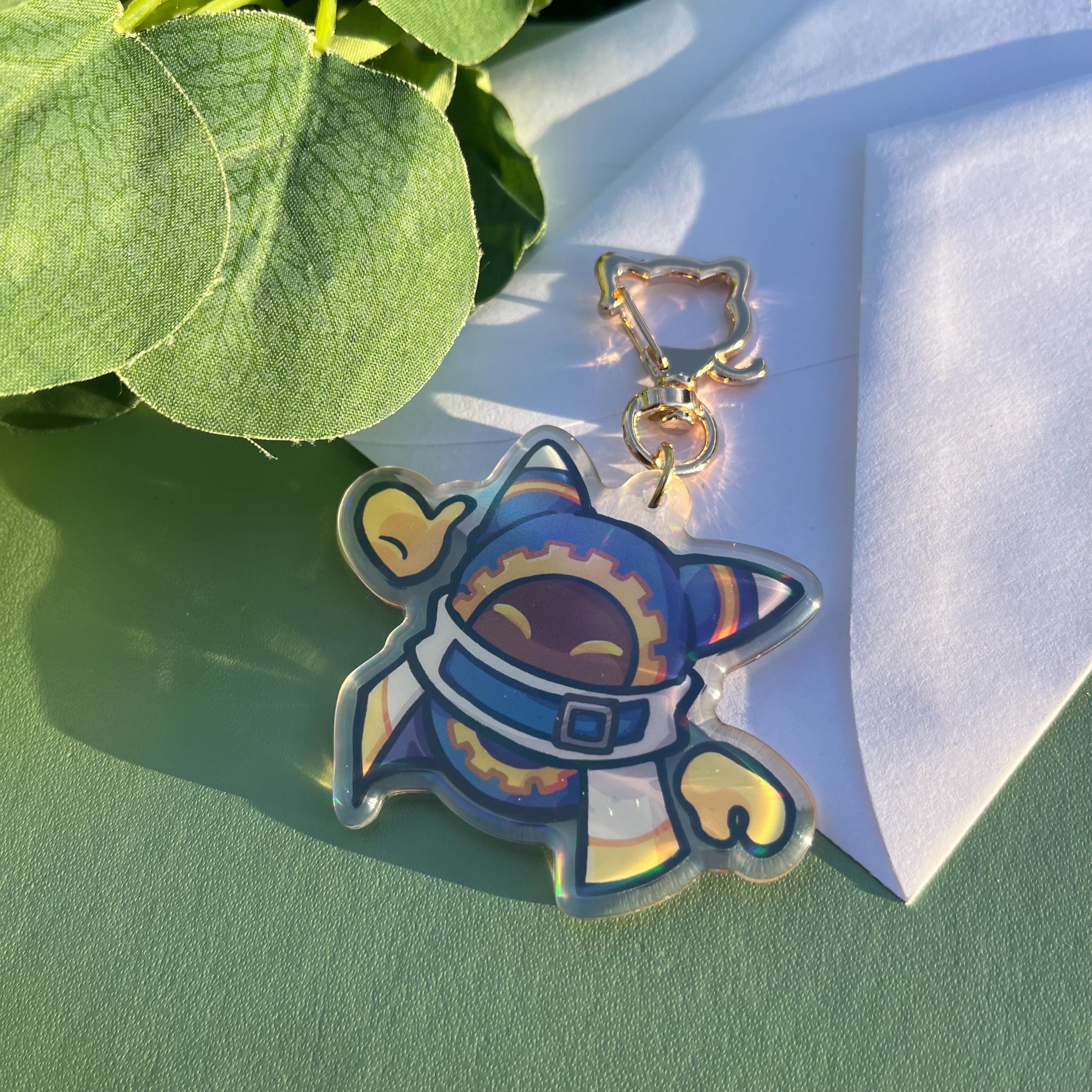 Rainbow Holographic Magalor Acrylic Keychain, Kirby Return to
