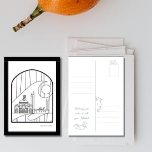 Istanbul Cat Postkarten Set – My Liebe Istanbul – Druckbare Postkarte | Digitaler Download (PDF) | Postkarten zum Ausmalen & Verschicken |