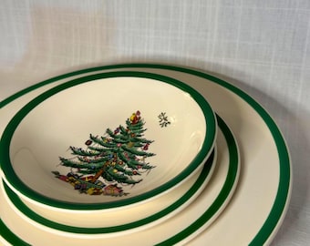 Vintage Spode Christmas Tree China: Choose Plate, Bowl, Mug, or Cup