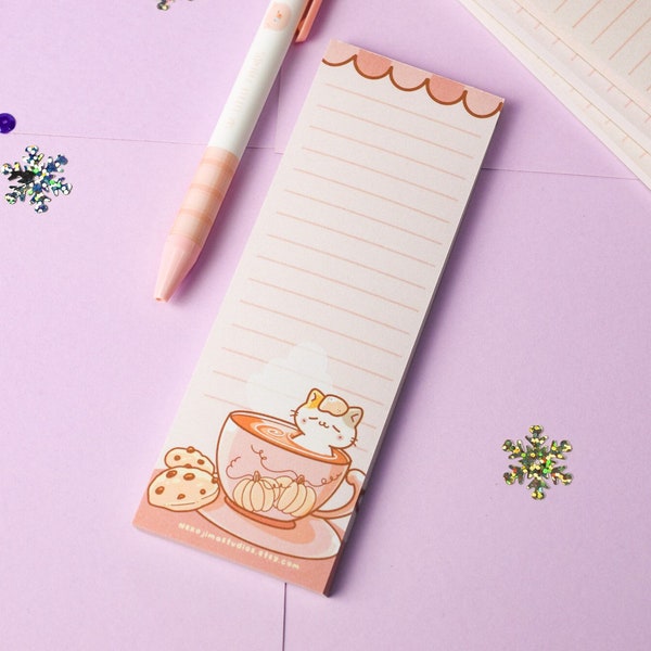 Kawaii Memo Pad Bob the Cat • Tear-off memo • Padpaper notepad, cute memo • Kawaii stationery