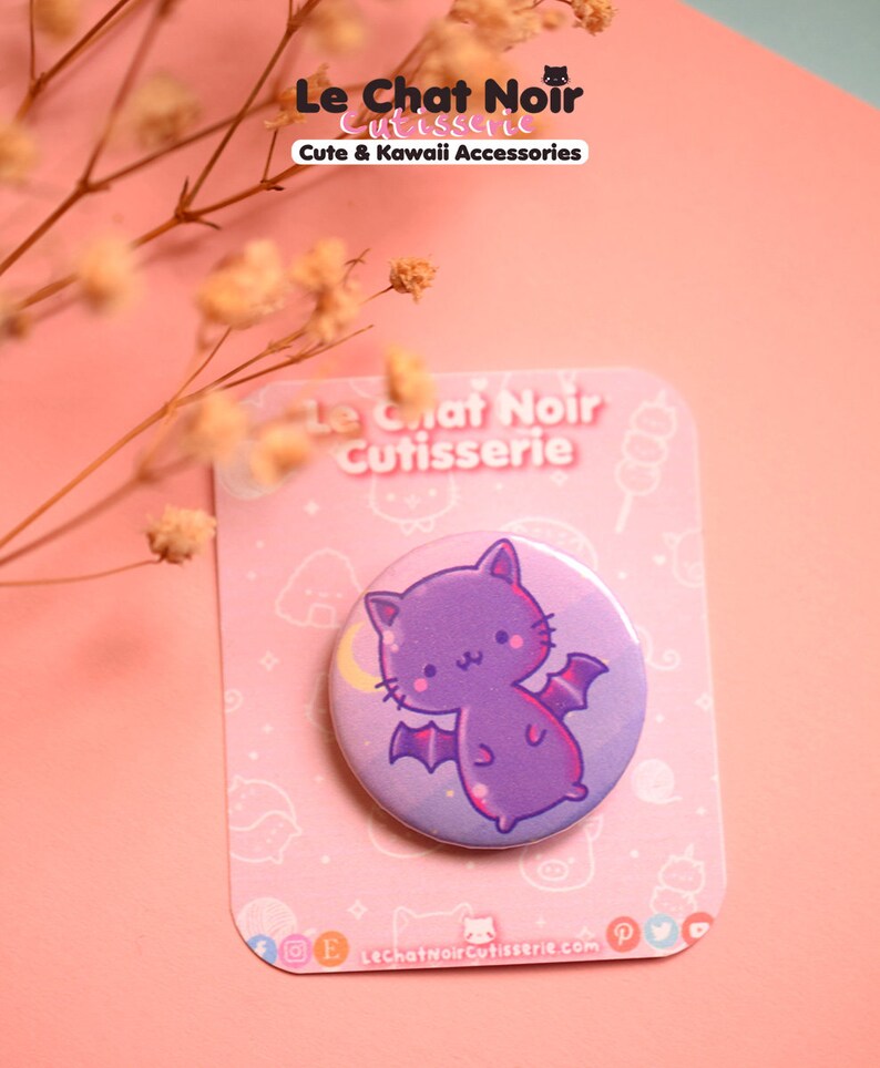 Kawaii Cat Pins for Halloween Buttons Cute Pins Animal Pins Etsy