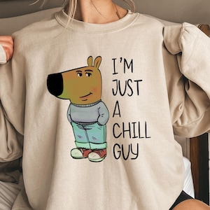 I'm Just A Chill Guy Shirt, TikTok Meme Shirt, Viral Dog Cartoon Shirt, Chill Guy Meme Gift, Boyfriend Gift Shirt, Funny Boyfriend Shirt