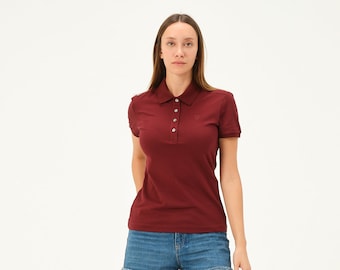 Polo burdeos de corte regular y talla especial de MSW