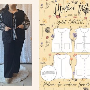 Pattern - VEST Pattern - Sewing Pattern - PDF Pattern - Women's Sewing Pattern - Easy Sewing Pattern - ODETTE Pattern image 2
