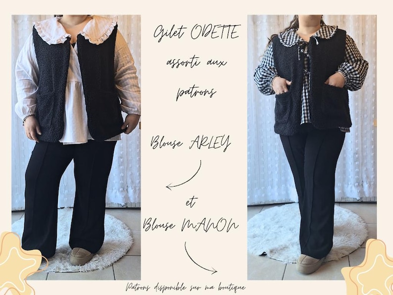 Pattern - VEST Pattern - Sewing Pattern - PDF Pattern - Women's Sewing Pattern - Easy Sewing Pattern - ODETTE Pattern image 3