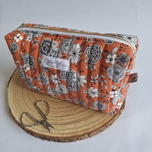 Trousse en coton - Atelier Milie - Trousse matelassée - Trousse de toilette -Trousse de maquillage